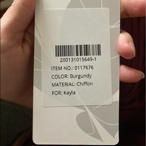 Brand new burgundy chiffon bridesmaid dress, would fit dress size 0 - Picture 5 of 5